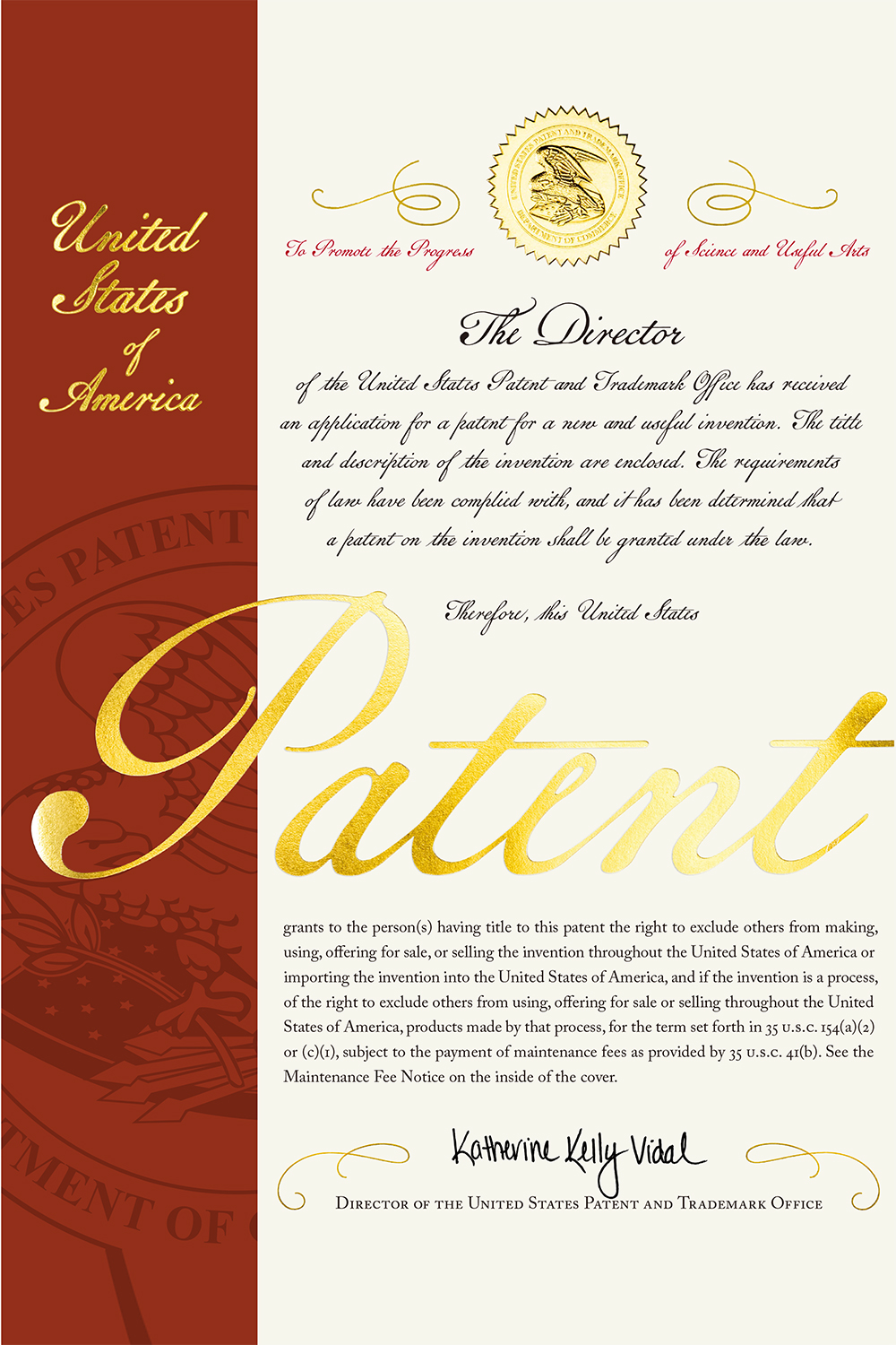 Patent certificate