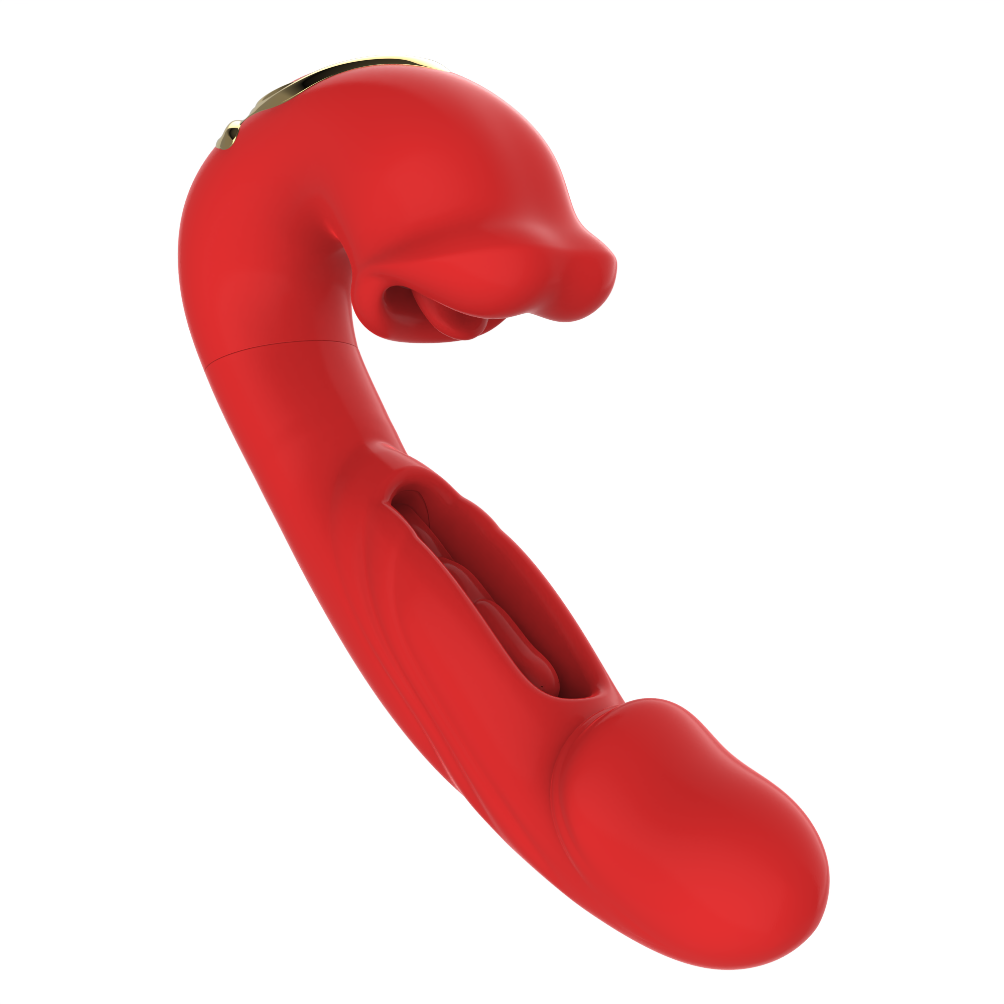YS038 Half red lip licker